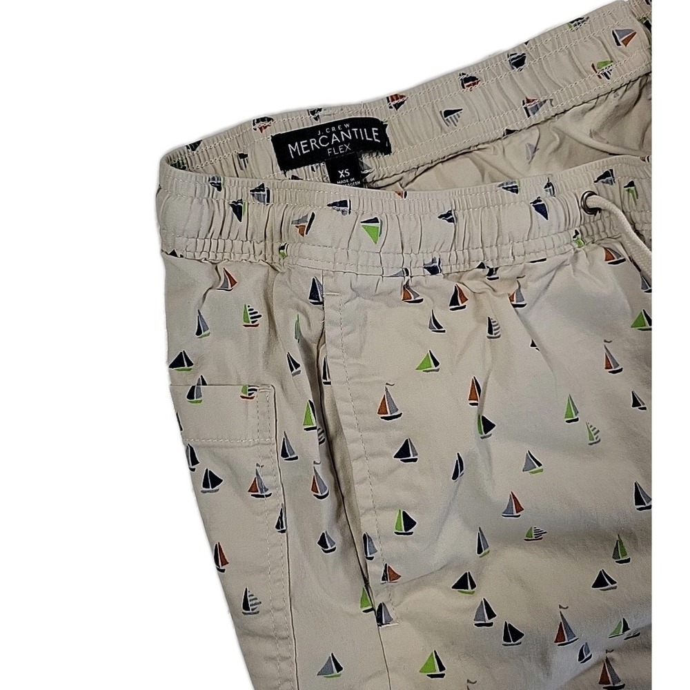 J. Crew Mercantile Flex‎ SHORTS Men's SAILBOATS Drawstring Size X- Small